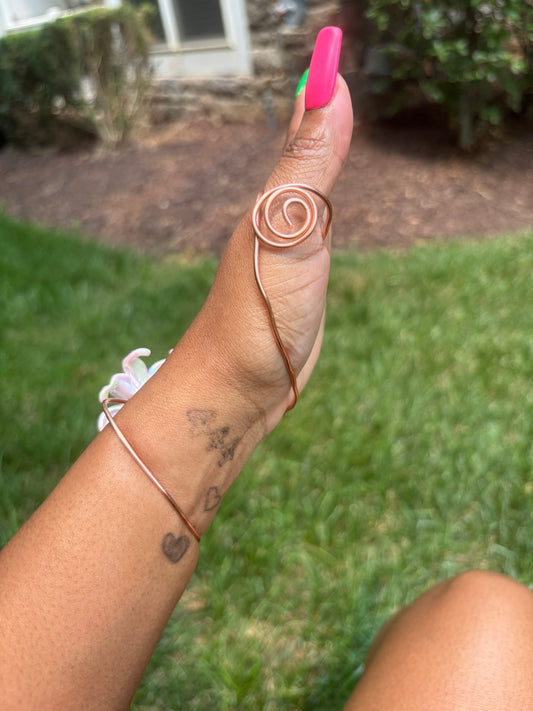 Mars Thumb Cuff } Copper Wrist Cuff