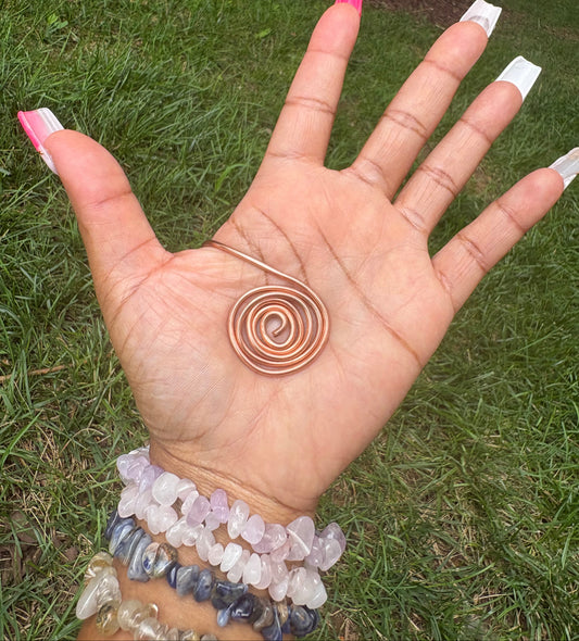 Amethyst Bloom Palm Ring