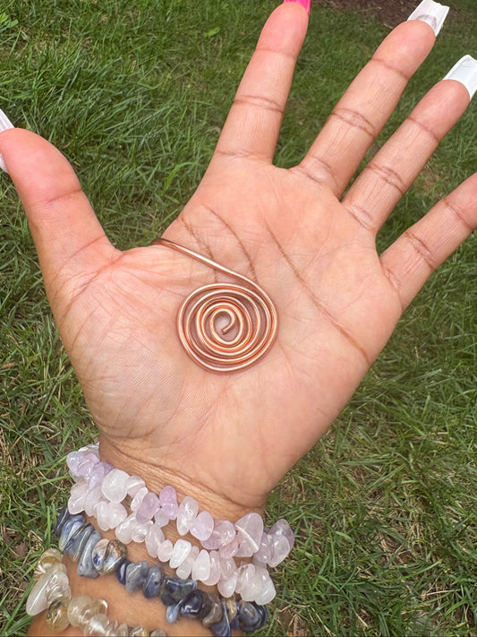 Rose Quartz Bloom Palm Ring