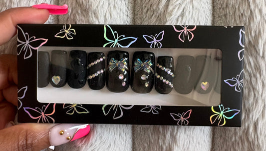 Golden Noir | Luxury Press On Nails