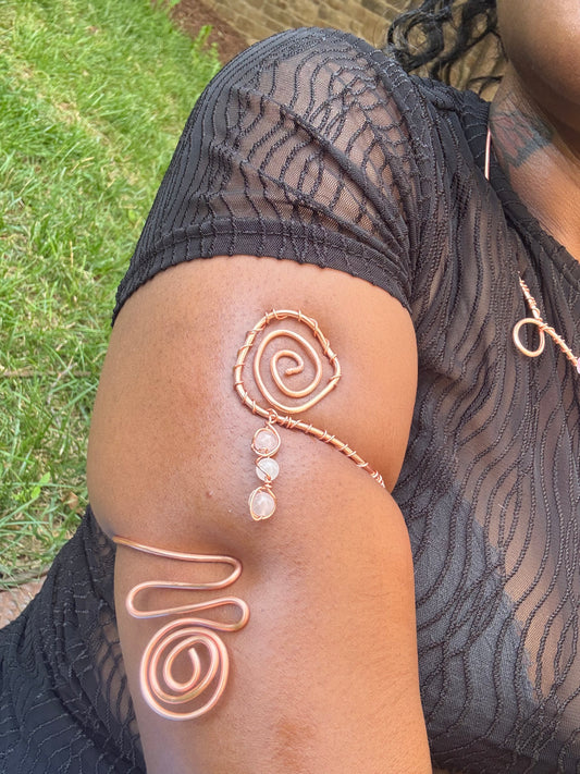 Spiral Drip Arm Cuff | Pure Copper